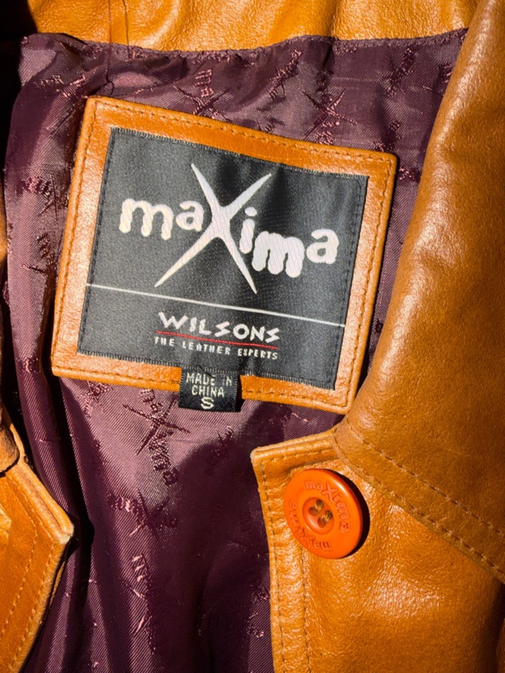 Wilsons Leather Maxima Tan Brown Leather Trench Coat - Picture 9 of 12
